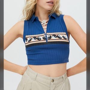 NWOT BDG Jude Cropped Polo Tank